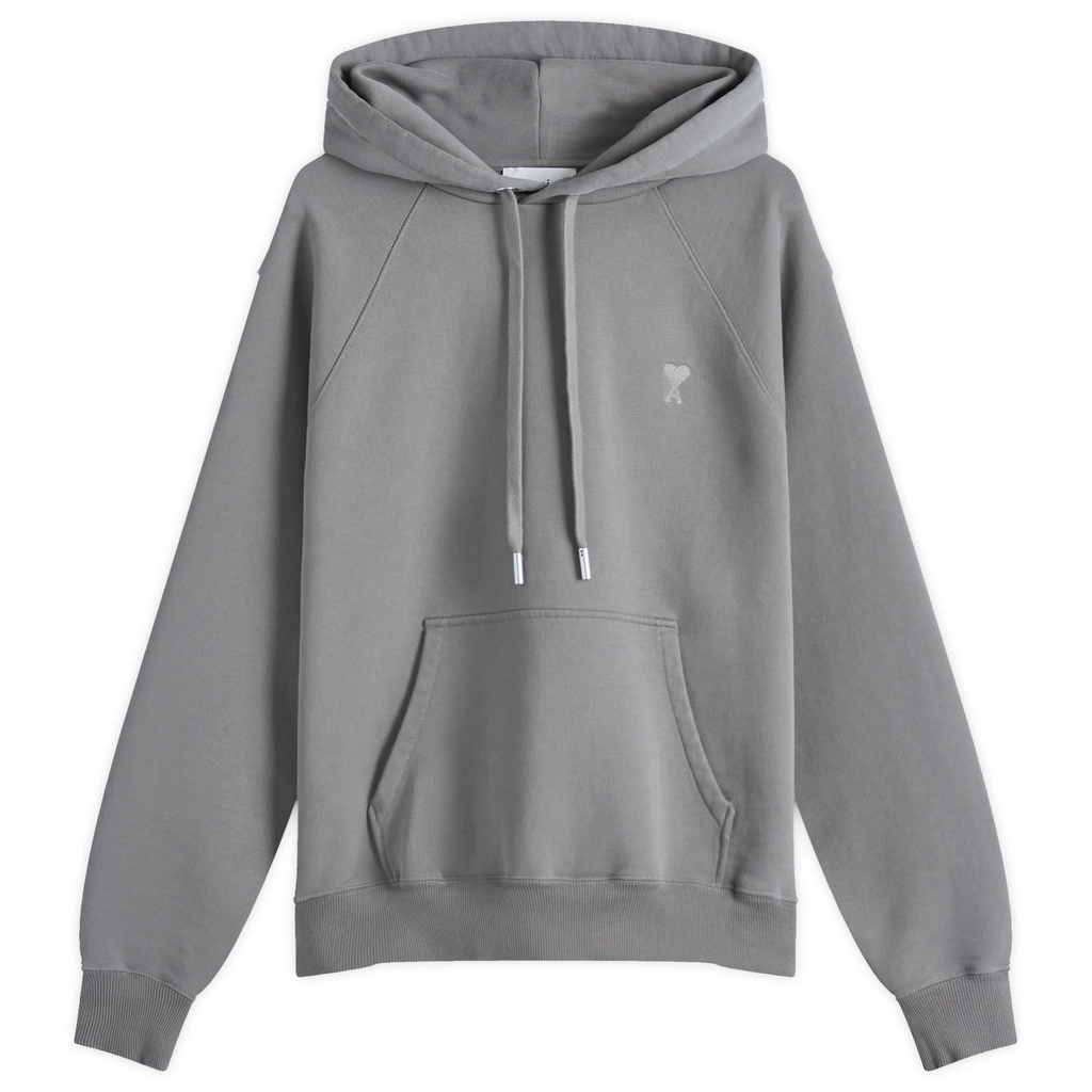 AMI Paris Men's Tonal ADC Hoodie Smoke Grey